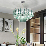 Дизайнерская люстра AQUA Blue Lagoon бирюзовое стекло несколько ярусов варинант исполнения - 5 | Loft Concept в Рязани