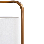 Торшер с белым тканевым абажуром на мраморном основании Cconcise варинант исполнения - 1 | Loft Concept в Рязани