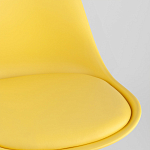 Стул с основой из пластика и мягким сиденьем Arvika Yellow варинант исполнения - 8 | Loft Concept в Рязани