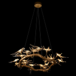 Люстра подвесная с прозрачными стеклянными птичками на ветвях Диаметр 100 см Serip Voa варинант исполнения - 5 | Loft Concept в Рязани