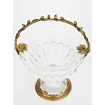 Чаша из прозрачного стекла на ножке с бронзовой ручкой в виде ветки Eden Garden варинант исполнения - 3 | Loft Concept в Рязани