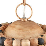 Подвесной светильник в форме купола из деревянных бусин Wooden Beads варинант исполнения - 3 | Loft Concept в Рязани
