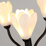 Настольная лампа с ветвями и белыми фарфоровыми цветами Floralis варинант исполнения - 5 | Loft Concept в Рязани