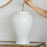 Ваза белая с крышкой однотонная Chinoiserie Ceramics варинант исполнения - 9 | Loft Concept в Рязани