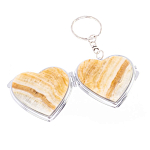 Зеркало брелок складное двухстороннее в форме сердца из натурального камня Оникс Stone Mirrors варинант исполнения - 2 | Loft Concept в Рязани