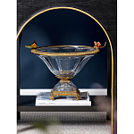 Чаша из прозрачного стекла с бронзовым рельефным ободком Eden Garden варинант исполнения - 2 | Loft Concept в Рязани