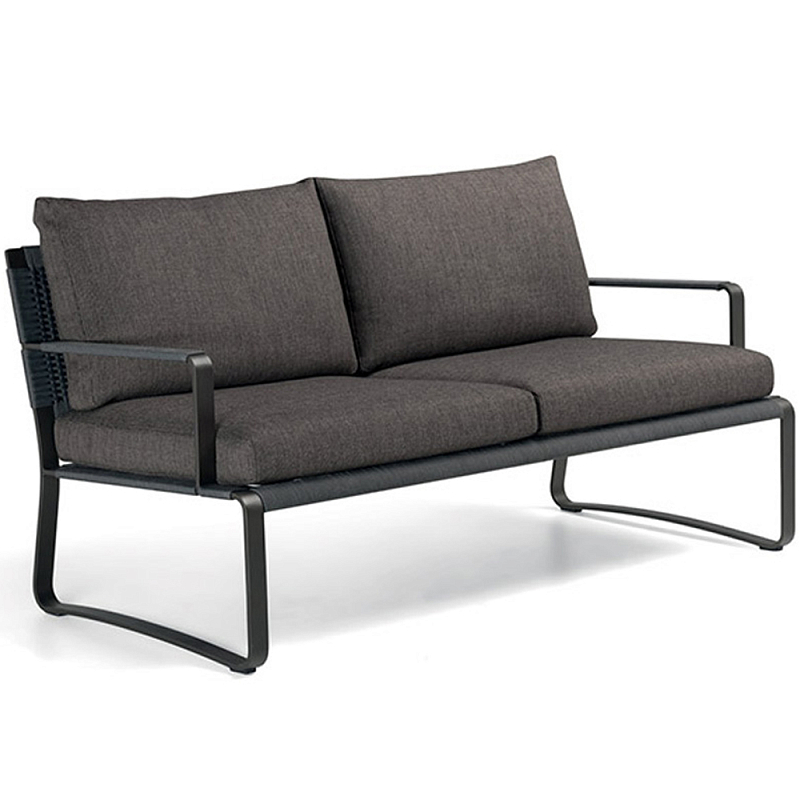 Двухместный уличный диван PHOENIX Sofa Черный Графитовый Коричневый Темно-серый Молочный Двухместный уличный диван PHOENIX Sofa Черный Графитовый Коричневый Темно-серый Молочный в Рязани | Loft Concept
