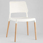 Пластиковый стул на ножках из массива бука Ferret White 4 шт варинант исполнения - 2 | Loft Concept в Рязани