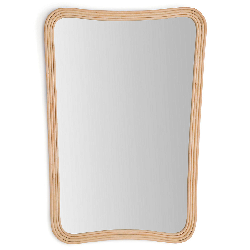 Зеркало Wicrer Furniture с отделкой из ротанга Бежевый Зеркало Wicrer Furniture с отделкой из ротанга Бежевый в Рязани | Loft Concept
