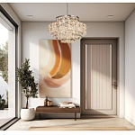 Люстра хрустальная в неоклассическом стиле на серебристом каркасе Majesty варинант исполнения - 3 | Loft Concept в Рязани