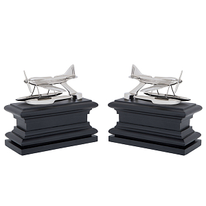 Держатель для книг Eichholtz Bookend Hydroplane set of 2 Nickel