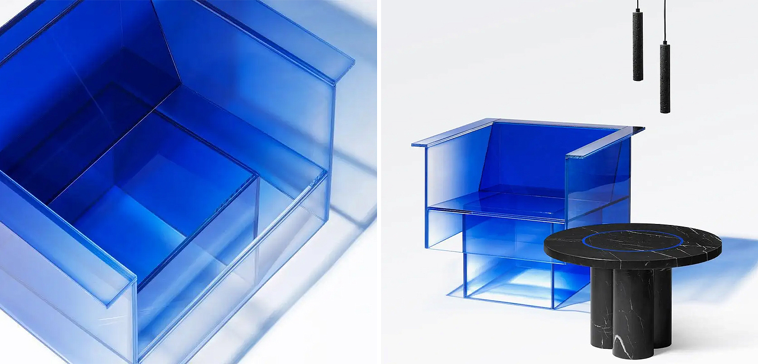 Дизайнерское Кресло Null Blue Glass Clear Armchair by Studio Buzao Дизайнерское Кресло Null Blue Glass Clear Armchair by Studio Buzao - Loft-Concept в Рязани