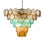 Люстра конусовидная с каскадом из разноцветных круглых подвесов Key Lustar варинант исполнения - 3 | Loft Concept в Рязани