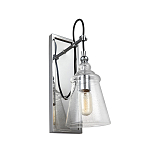 Бра с плафоном в форме колокола из прозрачного стекла с пузырьками Feiss варинант исполнения - 1 | Loft Concept в Рязани