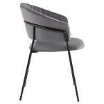 Стул в велюре серого цвета Horizon варинант исполнения - 3 | Loft Concept в Рязани