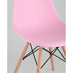 Пластиковый стул на ножках из массива бука Eames Pink варинант исполнения - 2 | Loft Concept в Рязани