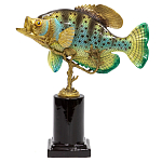 Статуэтка из фарфора в форме рыбы SEA Porcelain and Bronze варинант исполнения - 1 | Loft Concept в Рязани