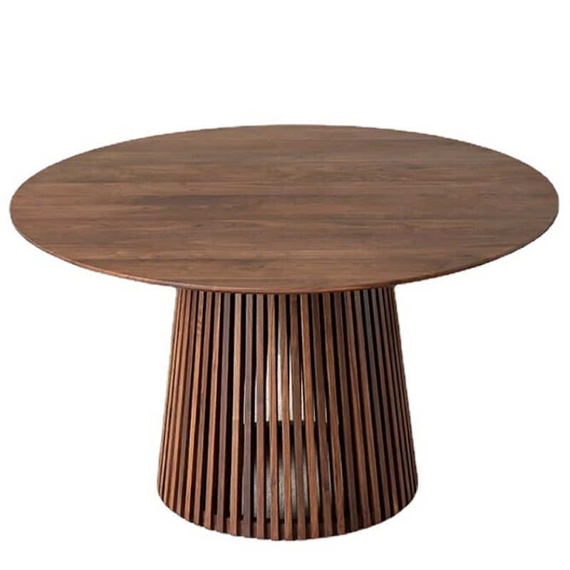 Стол обеденный круглый Walnut Dining Table Орех Стол обеденный круглый Walnut Dining Table Орех в Рязани | Loft Concept