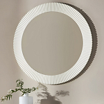 Зеркало в круглой фактурной раме Mirror Modern Texture белое варинант исполнения - 3 | Loft Concept в Рязани