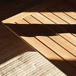 Дизайнерский кофейный стол из дерева с керамической столешницей уличный SWAY Coffee Table варинант исполнения - 10 | Loft Concept в Рязани