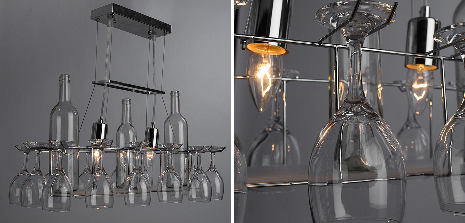 Люстра Bottles and Glasses Chandelier Люстра Bottles and Glasses Chandelier - Loft-Concept в Рязани