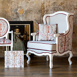 Кресло из массива бука бежевое с растительным орнаментом Raffael Beige Floral Armchair варинант исполнения - 12 | Loft Concept в Рязани