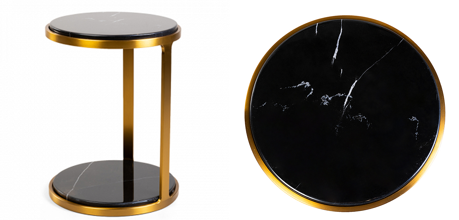 Приставной стол Viorel Marble Side Table Приставной стол Viorel Marble Side Table - Loft-Concept в Рязани