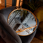 Зеркало настенное в раме золотого цвета с декором птица на ветке Mirror Portal варинант исполнения - 4 | Loft Concept в Рязани