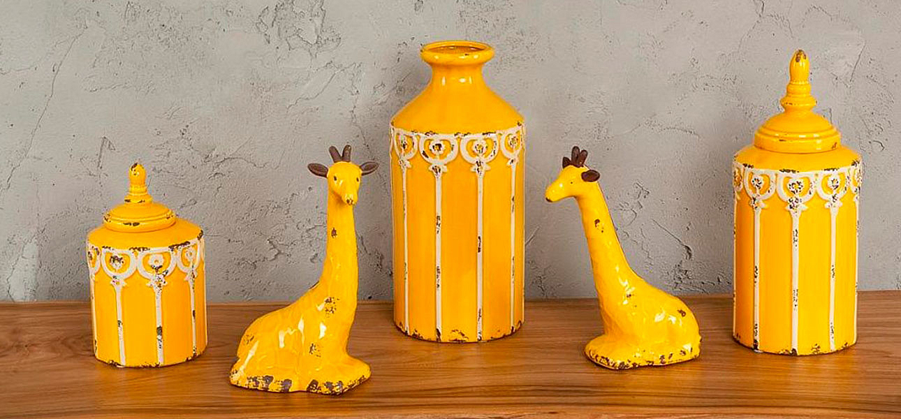 Фигурка керамика желтый жираф Giraffe Фигурка керамика желтый жираф Giraffe - Loft-Concept в Рязани