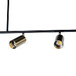 Люстра линейная с 5-ю цилиндрическими плафонами цвета латунь TRIBES CHANDELIER варинант исполнения - 4 | Loft Concept в Рязани