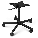 Стул с мягкой обивкой из велюра и подъемно-поворотным механизмом на колесиках Mason Green and Yellow варинант исполнения - 5 | Loft Concept в Рязани