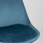 Стул с мягким велюровым сиденьем Arvika Blue варинант исполнения - 7 | Loft Concept в Рязани