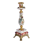 Подсвечник с цветочной росписью из фарфора с бронзовыми элементами Eden Garden варинант исполнения - 3 | Loft Concept в Рязани