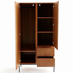 Шкаф с геометрическим рисунком на дверцах Anders Dark Wood варинант исполнения - 3 | Loft Concept в Рязани