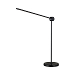 Настольная лампа черного цвета с круглым основанием и длинным прямым плафоном Trumpet tube варинант исполнения - 1 | Loft Concept в Рязани