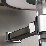 Бра цвета хром с белым цилиндрическим стеклянным плафоном Feiss варинант исполнения - 3 | Loft Concept в Рязани