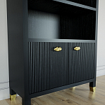 Книжный Стеллаж Elsa Dreams Black с задней стенкой варинант исполнения - 2 | Loft Concept в Рязани