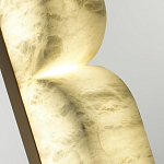 Бра с изогнутым плафоном из белого алебастра на прямоугольном основании Cryptocrystalline Stone варинант исполнения - 5 | Loft Concept в Рязани