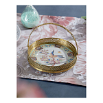 Блюдо фарфоровое с бронзовой ручкой Paradise Dish with Handle варинант исполнения - 3 | Loft Concept в Рязани