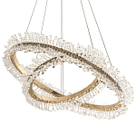 Люстра два кольца с хрустальным декором Rowan Crystal Ring Horizontal Gold Chandelier варинант исполнения - 1 | Loft Concept в Рязани