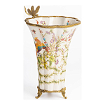 Ваза из фарфора с бронзовой стрекозой  Paradise Dragonfly варинант исполнения - 3 | Loft Concept в Рязани