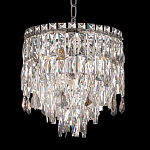 Люстра круглая с хрустальными подвесками на серебряном каркасе Roul Crystal Light варинант исполнения - 9 | Loft Concept в Рязани