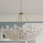 Люстра декорированная цветами из стекла Lightness of Flowers варинант исполнения - 4 | Loft Concept в Рязани