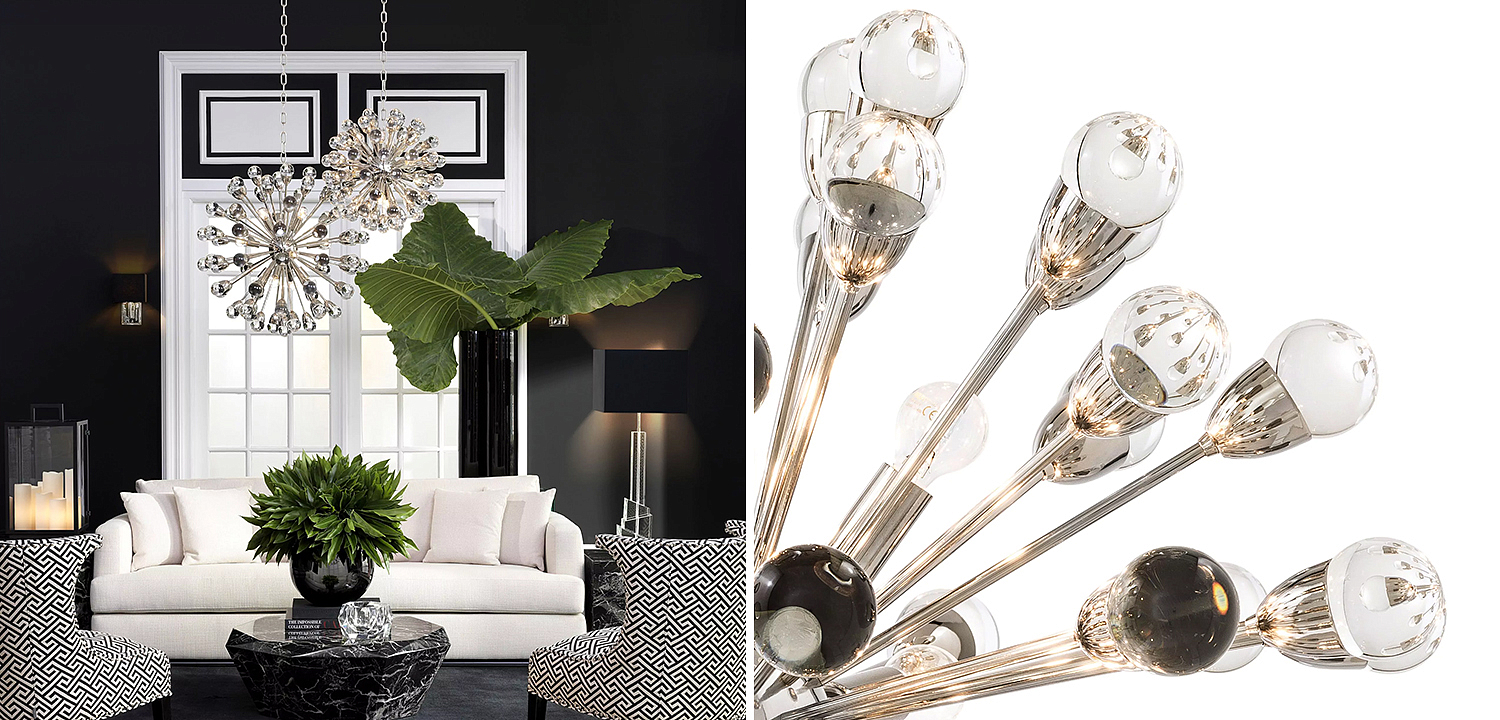 Люстра Eichholtz Chandelier Anto L Nickel - Loft-Concept в Рязани