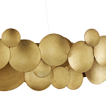 Люстра круглая из многослойных золотых дисков Metal Disc Chandelier варинант исполнения - 1 | Loft Concept в Рязани