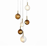 Люстра светодиодная с сферическими стеклянными плафонами Splatter варинант исполнения - 2 | Loft Concept в Рязани