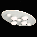 Потолочный светильник овальной формы белого цвета с 7-ю лампами Lunar Pebbles варинант исполнения - 2 | Loft Concept в Рязани