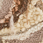 Овальный Современный Гобелен Абстракция в бежевых тонах Shallow варинант исполнения - 5 | Loft Concept в Рязани