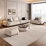 Диван кожаный с каркасом из массива дерева Furniture Medieval варинант исполнения - 5 | Loft Concept в Рязани