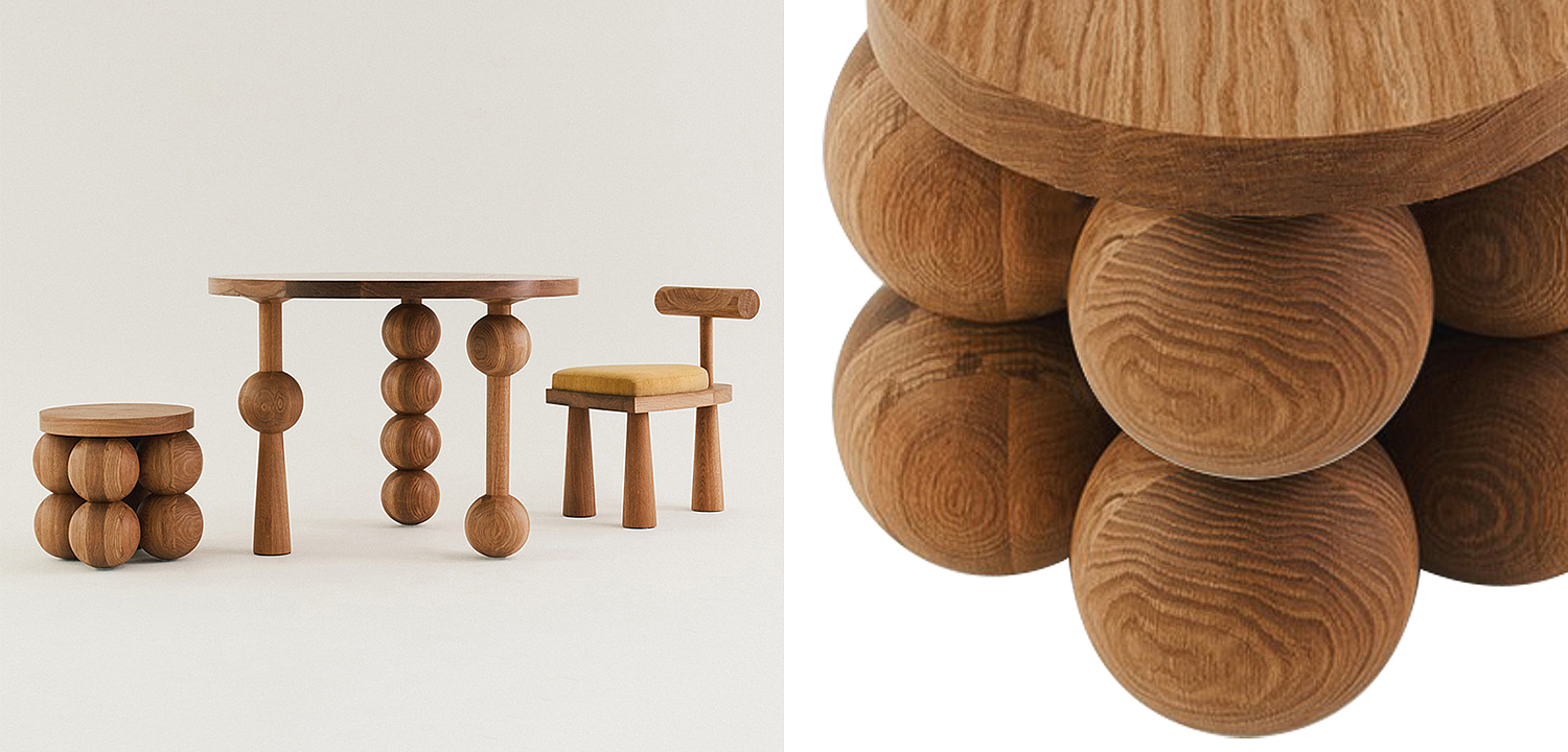 Приставной стол деревянный Wooden Spheres Unique Shaped Side Table Приставной стол деревянный Wooden Spheres Unique Shaped Side Table - Loft-Concept в Рязани